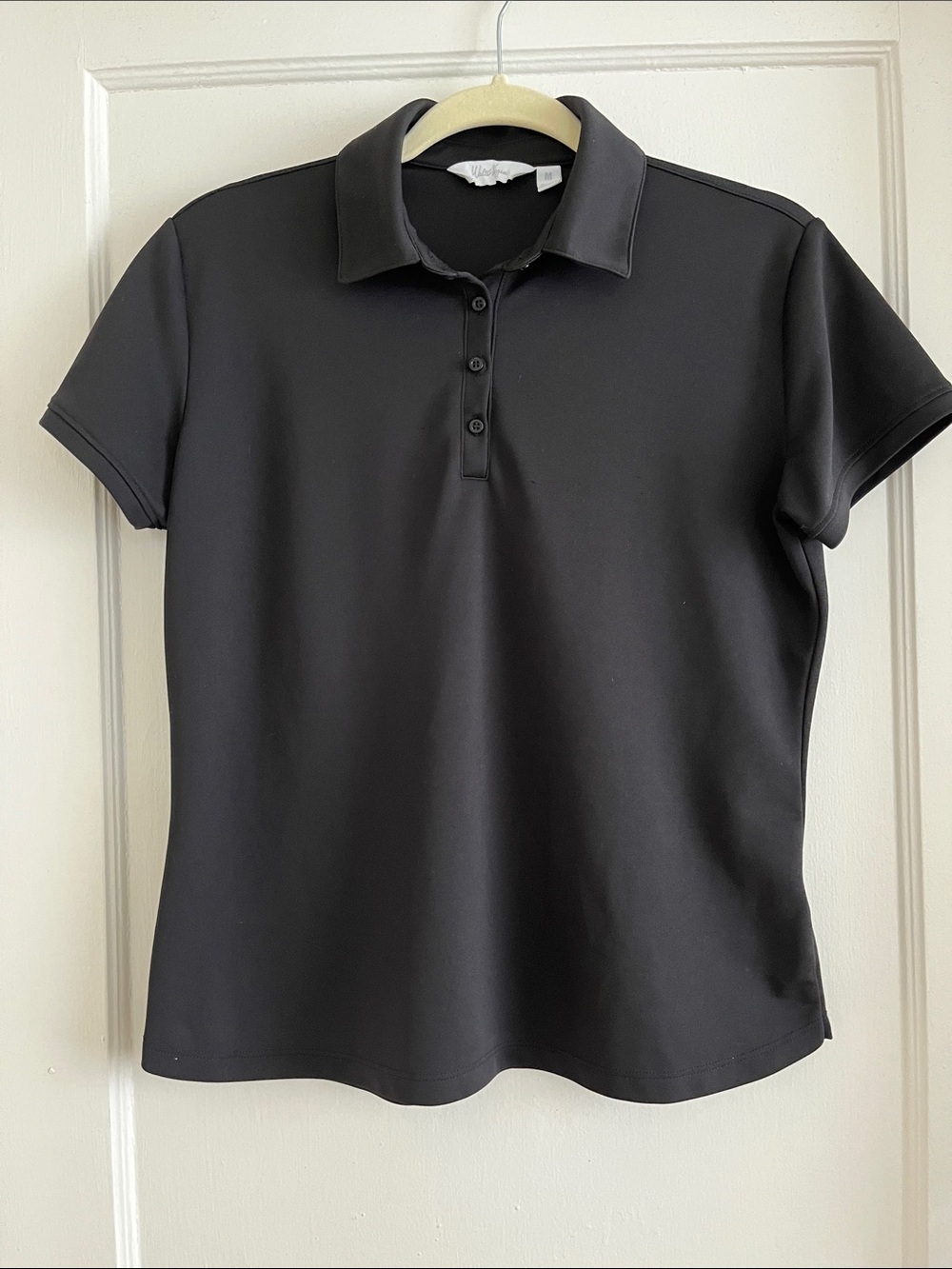 Walter Hagen Women’s Performance Short Sleeve Polo Golf Shirt Black Size M